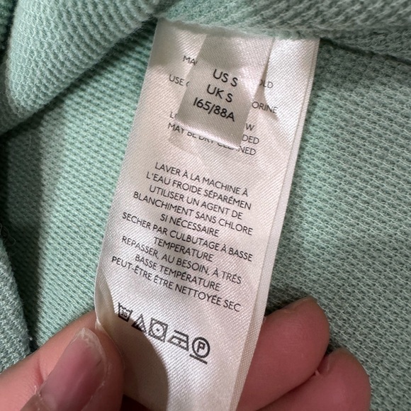 Free People Bright Mint Green Long Sleeve Waffle Tee - Picture 4 of 6